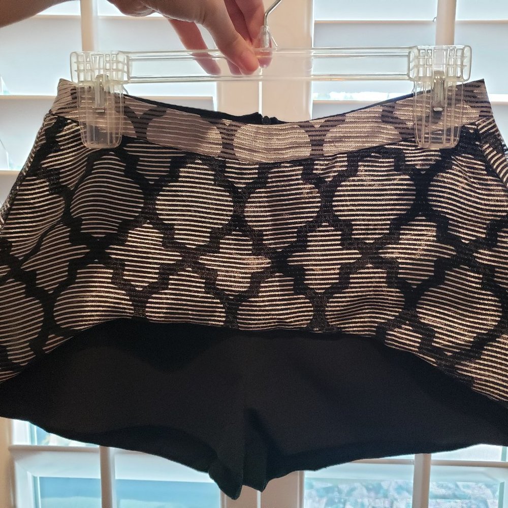 Black and Silver Mini Skort
